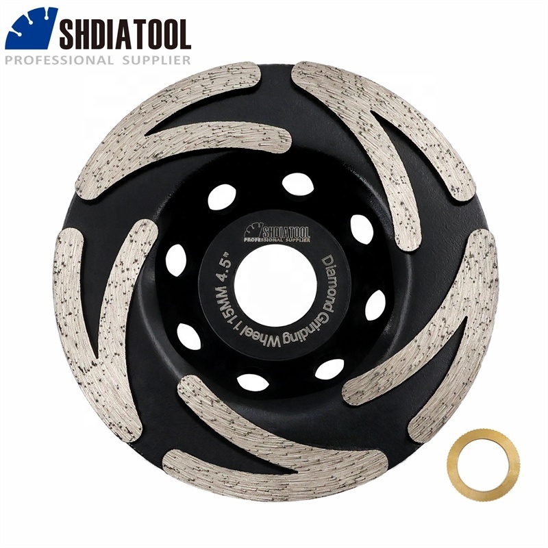 4 1/2 Inch Sintered Turbo Diamond Cup Grinding Wheel Plate For Remove Epoxy Coating Painting Concrete on Angle Grinder