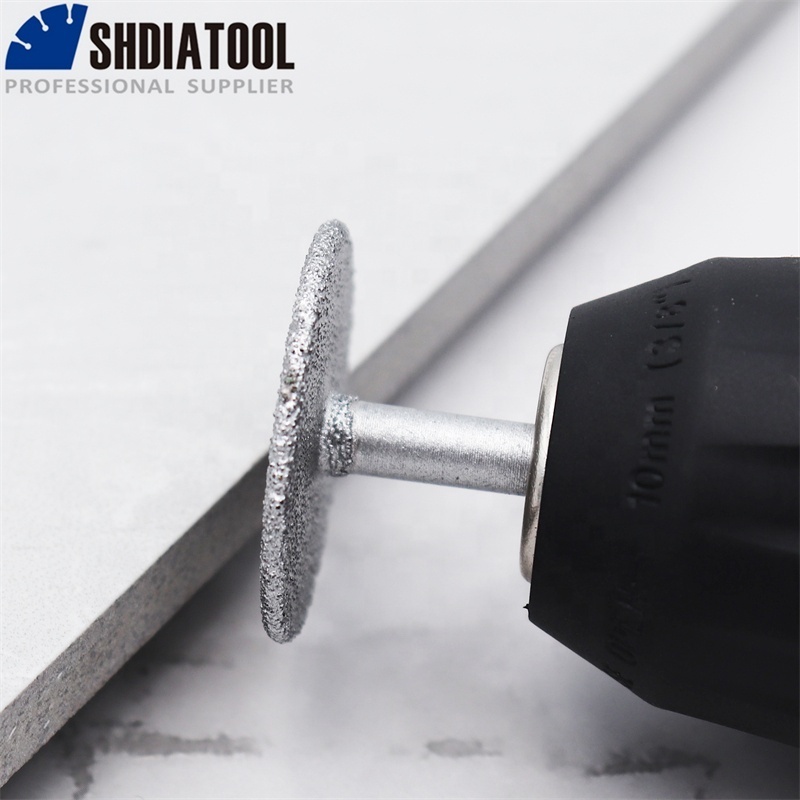 25/30/35/40/50mm Small Diamond Cutting Blade with 6mm Shank Diamond Grooving Blade with Handle for Carving Stone Marble Granite