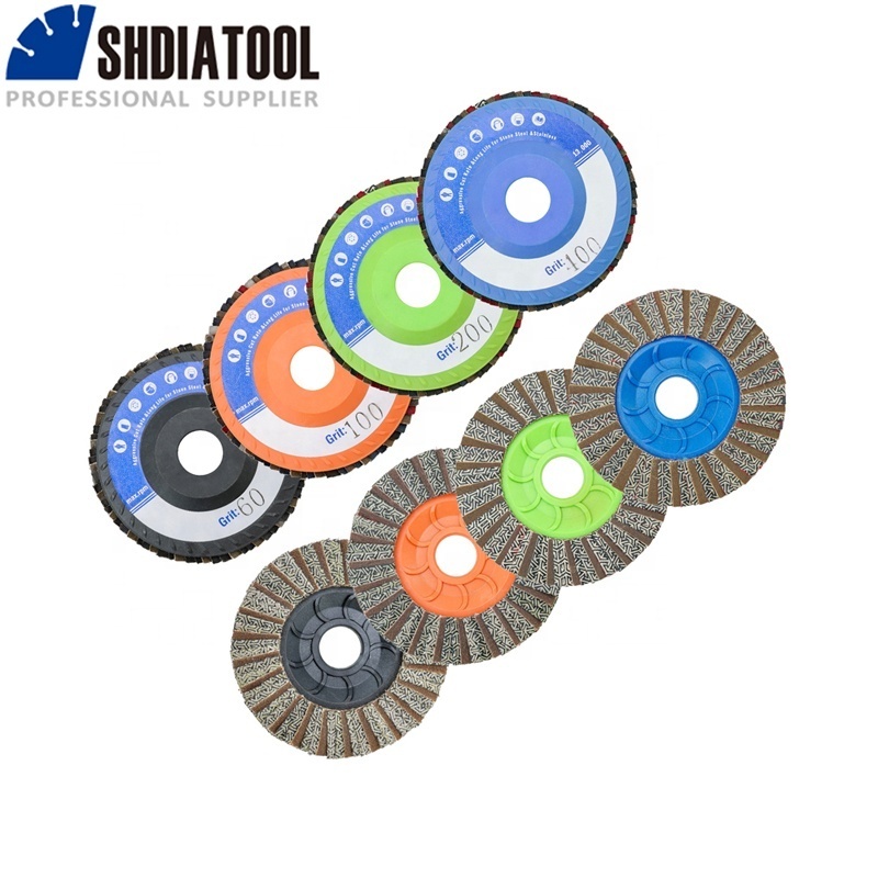 60/120/200/400 Grit Eectroplated Diamond Flap Discs 115mm Angle Grinder Fiberglass Abrasive Tool Polishing Grinding Wheel