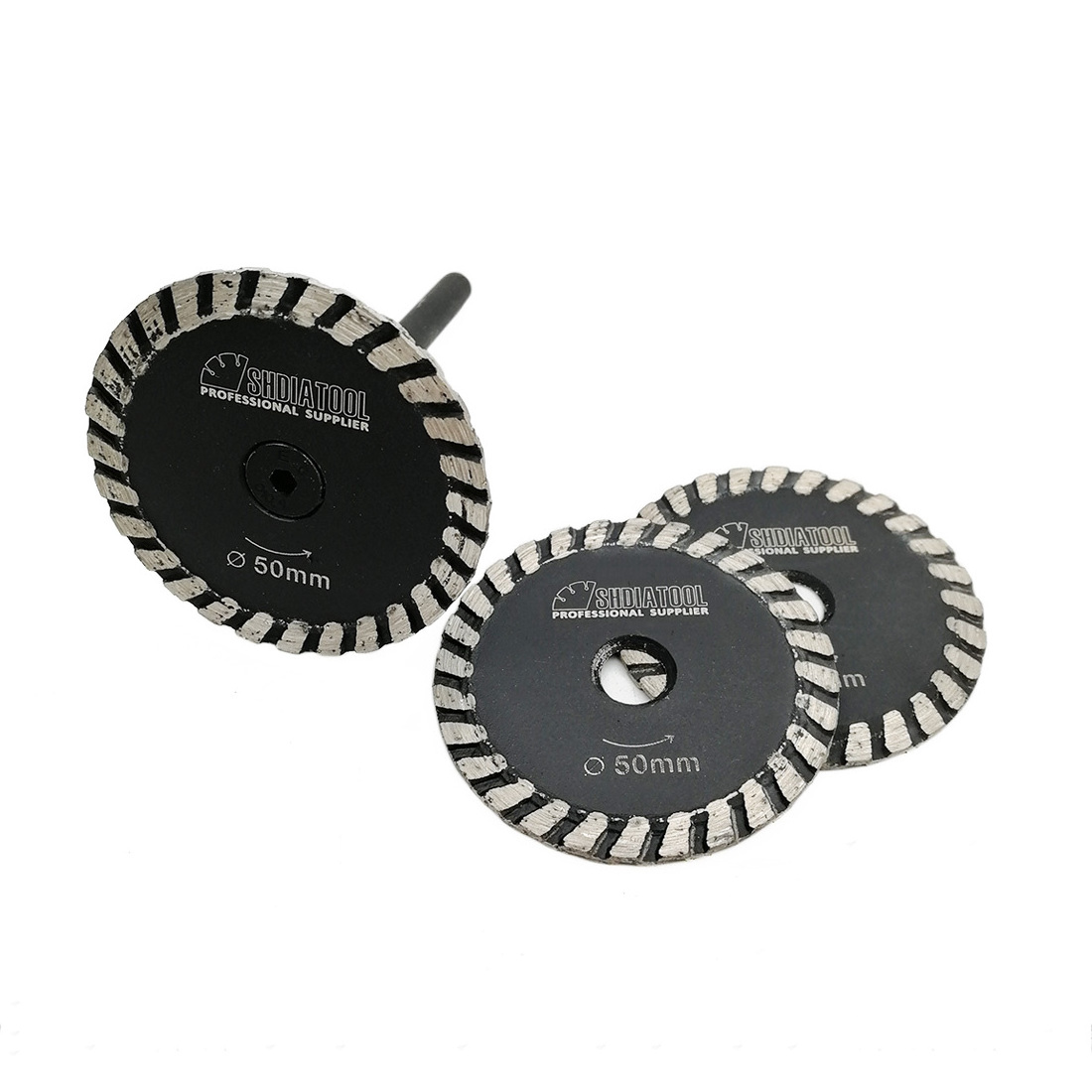 50mm Diamond Mini Turbo Saw Blade With 6mm Shank Carving Cutting Granite Marble Stone