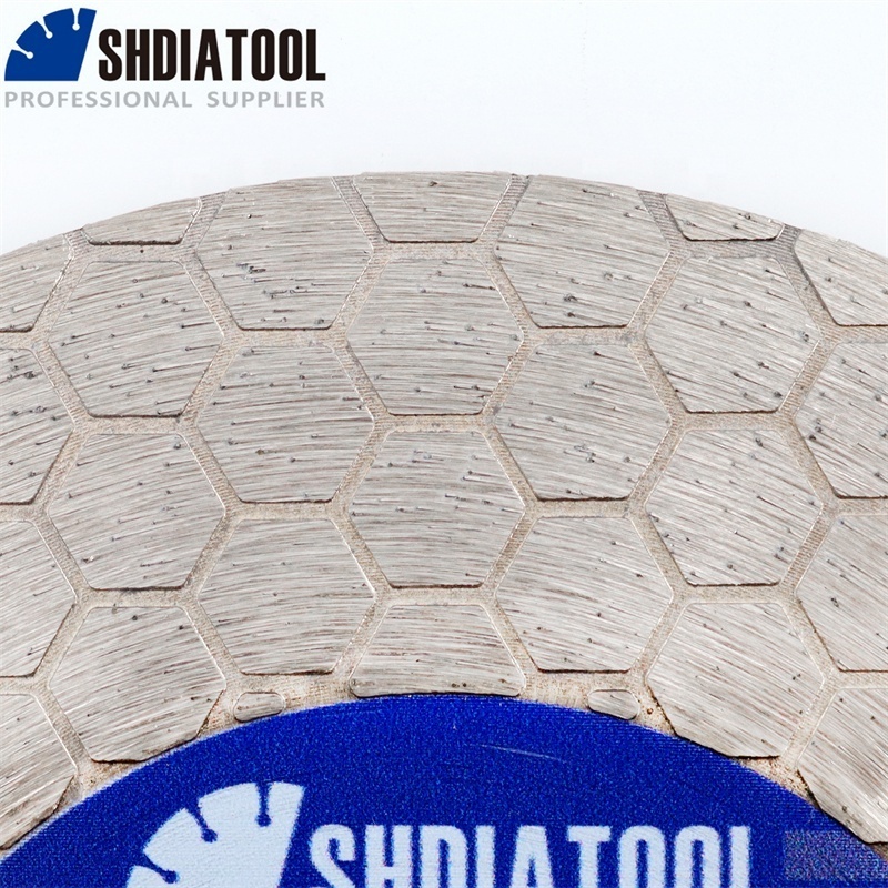 SHDIATOOL Diamond Hexagonal Double Sided Saw Blade Cutting Disc Cutting Wheel Grinding Disc for Ceramic Tile Marble Granite