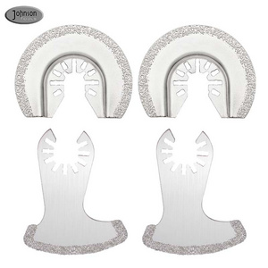 4 Pcs Oscillating Multi Tool Diamond Segment Swing Semi Circle Grit Grout Saw Blades