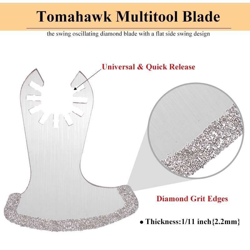 4 Pcs Oscillating Multi Tool Diamond Segment Swing Semi Circle Grit Grout Saw Blades