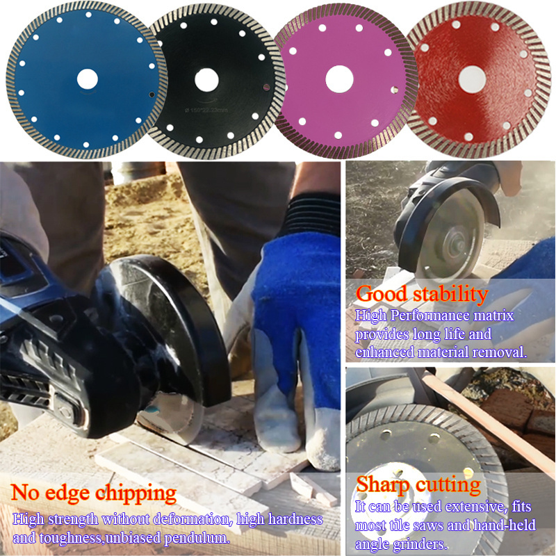 Granite Cutting Tools 150mm Turbo Diamond Saw Blades for Granite Stone Concrete