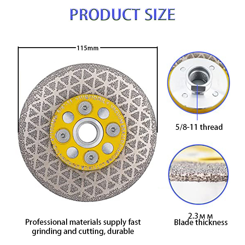 Electroplated Double-Sided Diamond Saw Blade Cutting Wheel Grinding Disc Glass Cutting Disc Diamond Marble Saw Blade