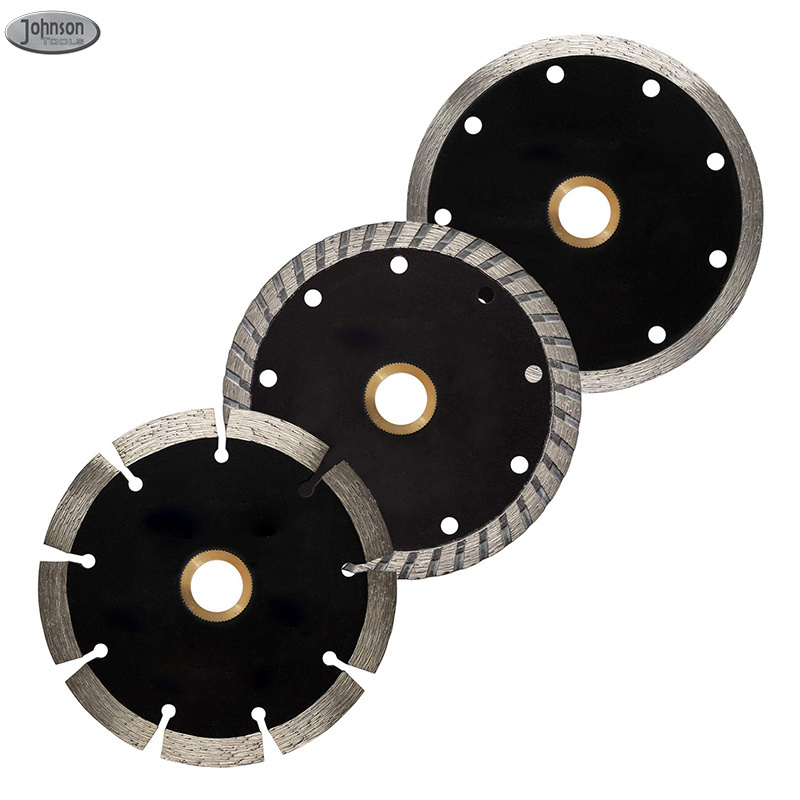 3 Pack 4 1/2 inch Continuous Segmented Turbo Rim Diamond Saw Blade for Cutting Stone, Marble, Brick, Masonry, Concrete, Ceramic