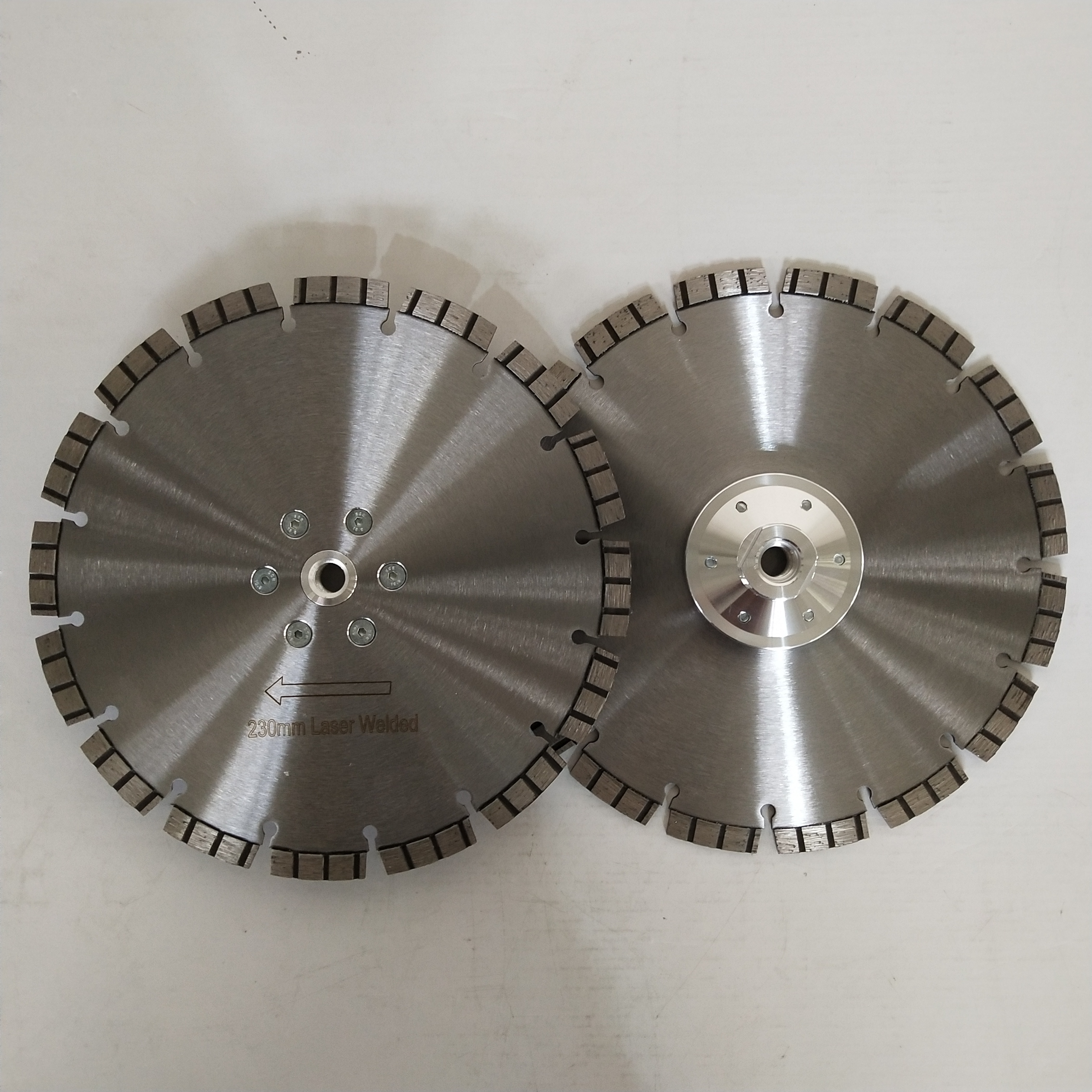 230mm Laser Diamond Turbo Saw Blade Cutting Granite Discs with Flange