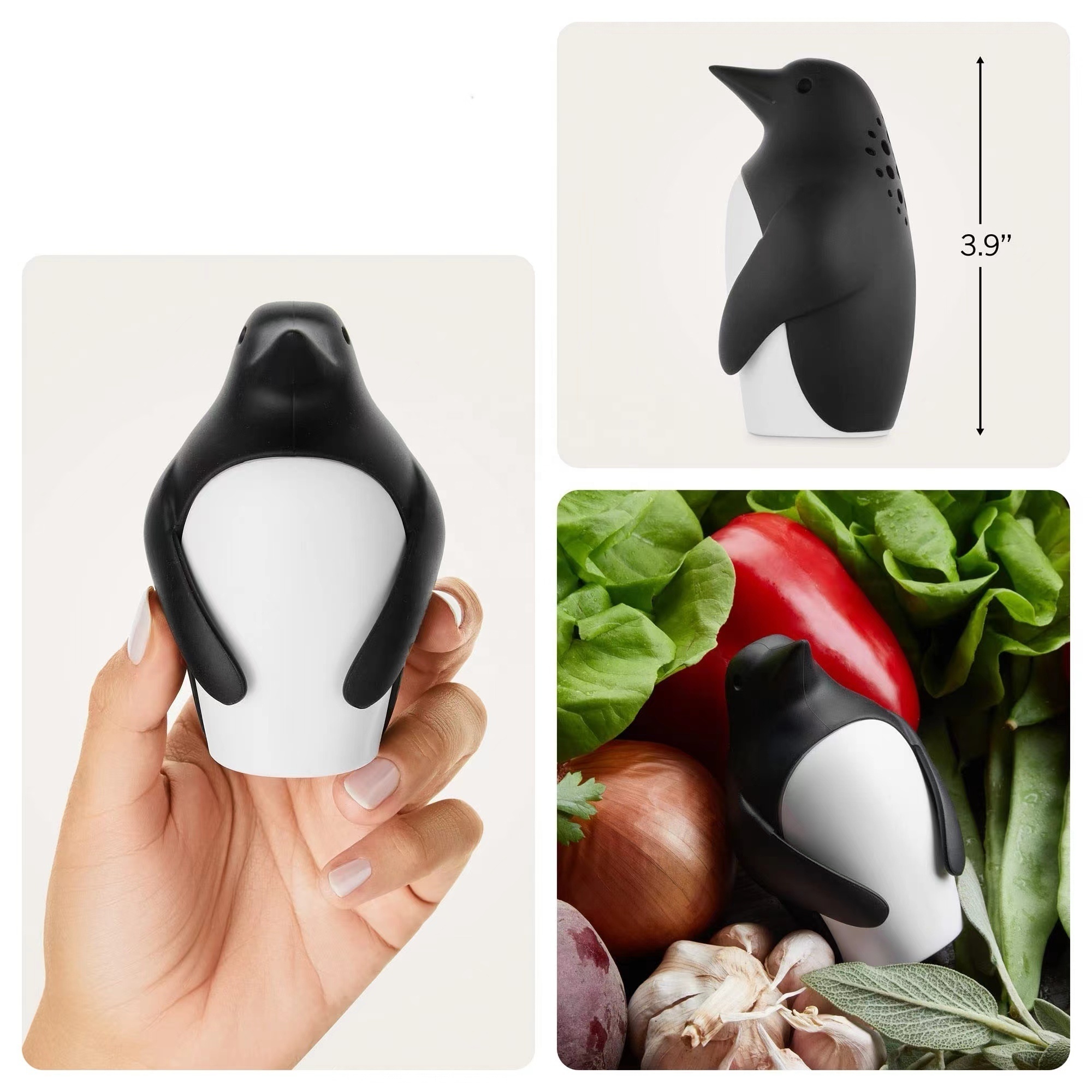 Penguin Refrigerator Deodorizer Box Baking Soda Holder for Refrigerator Cute Fridge Deodorizer Refrigerator Odor Eliminator