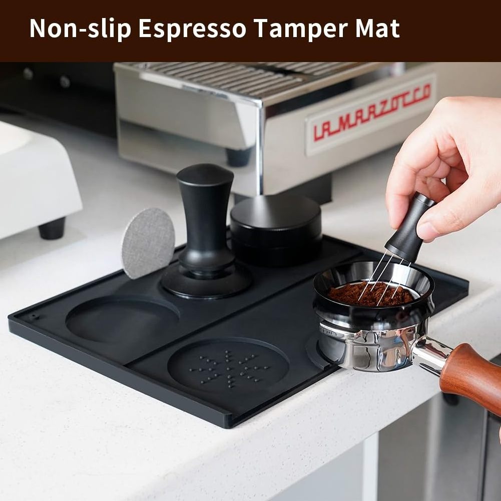 Wholesale Espresso Tamping Mat Coffee Tamper Mat with Non-Slippery Food Safety Silicone Coffee Accessories Tamper Mat