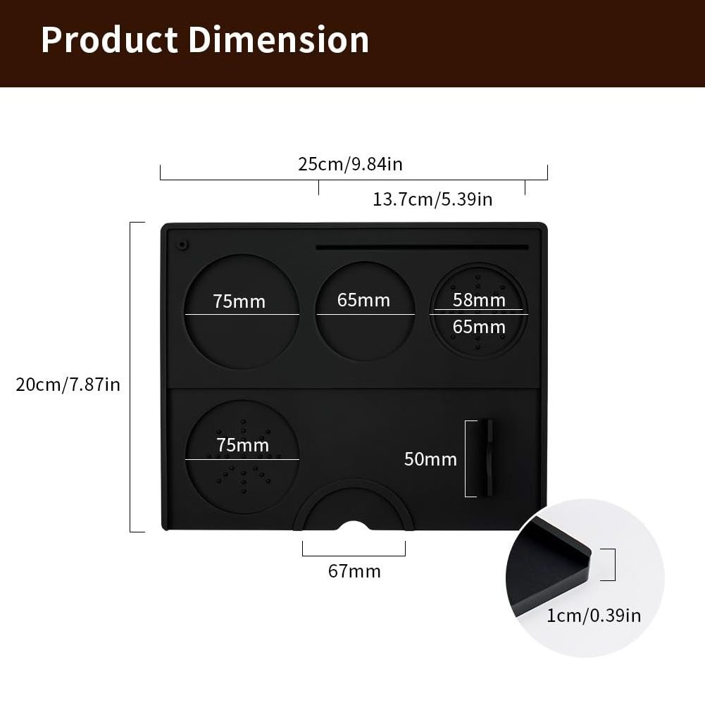 Wholesale Espresso Tamping Mat Coffee Tamper Mat with Non-Slippery Food Safety Silicone Coffee Accessories Tamper Mat