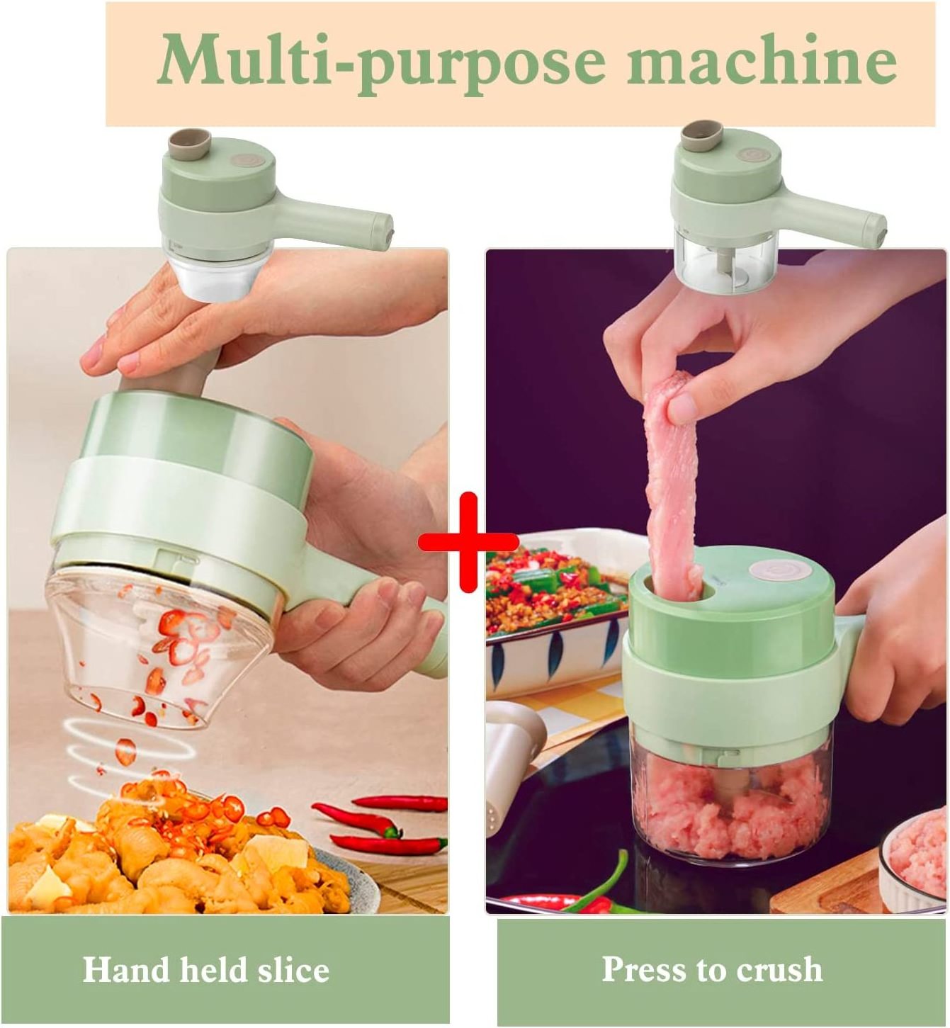 Happy Chopper Custom multi purpose portable wireless Vegetable ginger slicer Mini electric garlic chopper