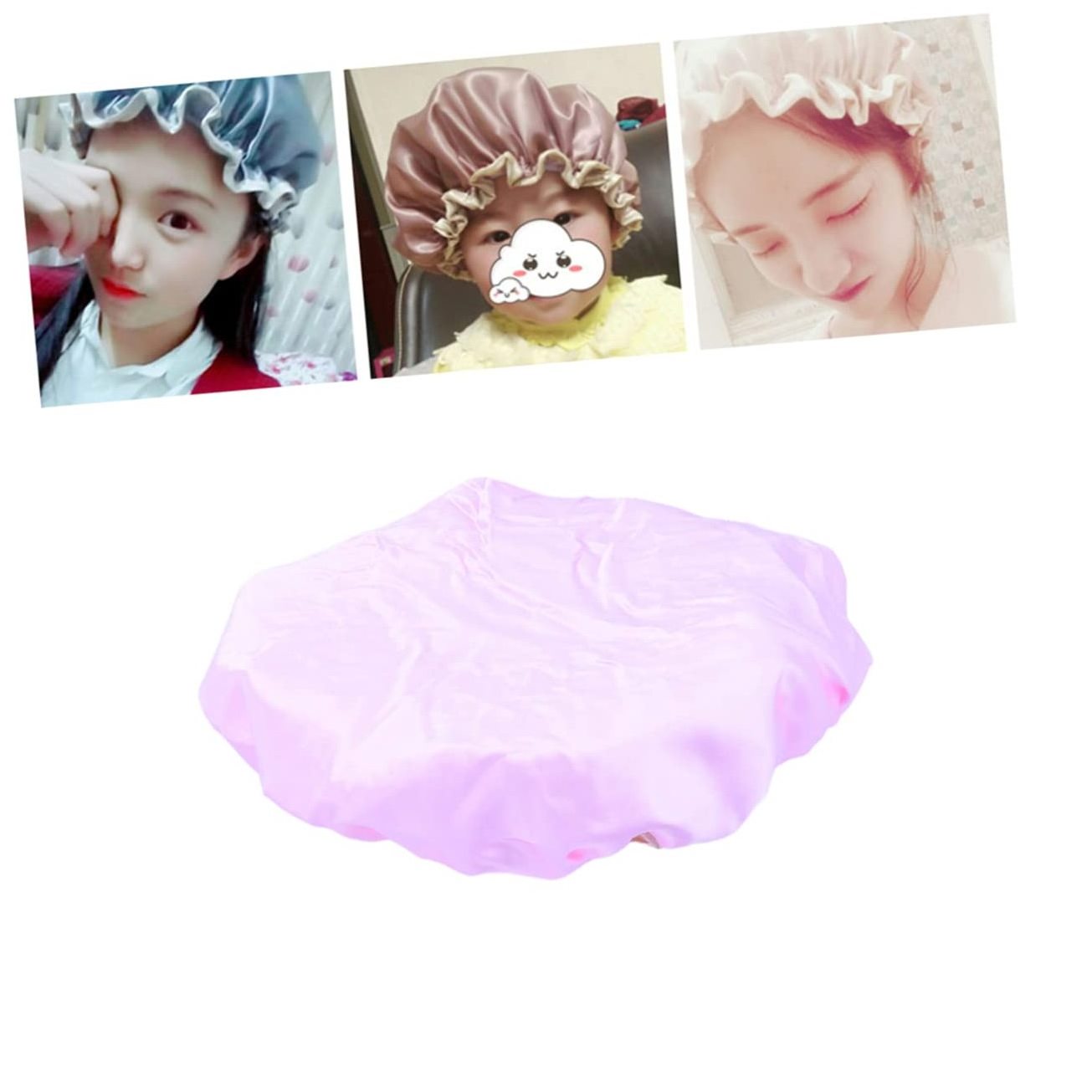 Waterproof Salon Hair Shower Cap PE Plastic Transparent Hair Cover Disposable Shower Caps