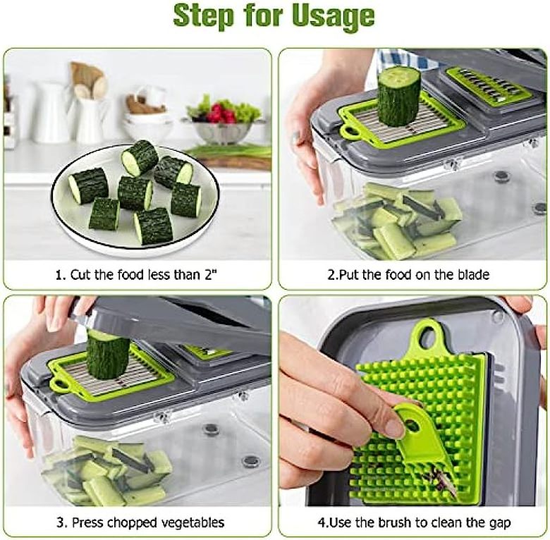 Vegetable Cutter Onion Chopper Mandolin Slicer Pro 16 in 1professional Food Chopper Multifunctional Vegetable Chopper