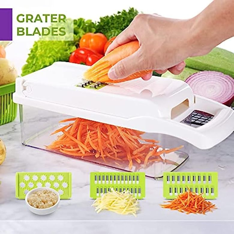 Home kitchen Fruit & Vegetable Tool Multifunctional Veggie Shredder Dicer Slicer Cutter 12 in 1 Food Vegetable Chopper