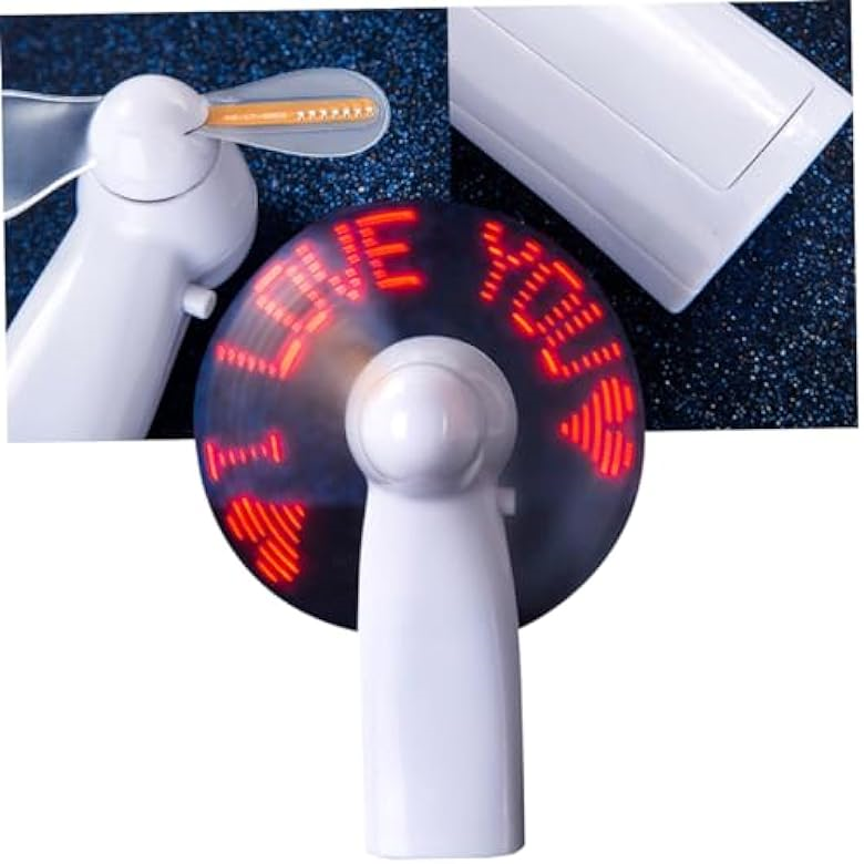 Dibangni Mini Portable Handy Led Custom Message Battery Fan, Programmable Led Display Handheld Electric Fan