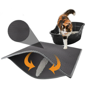 Factory Waterproof Double Eva Layer Large Washable Rubber Cat Pet Litter Mats Pads