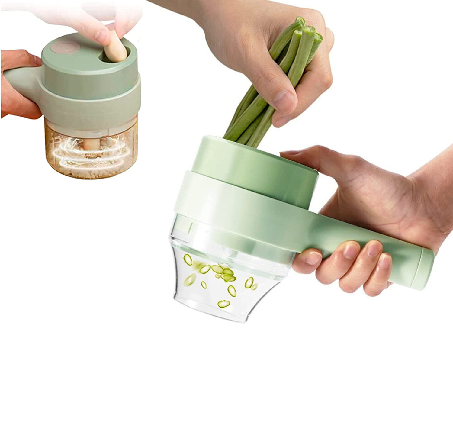 Happy Chopper Custom multi purpose portable wireless Vegetable ginger slicer Mini electric garlic chopper