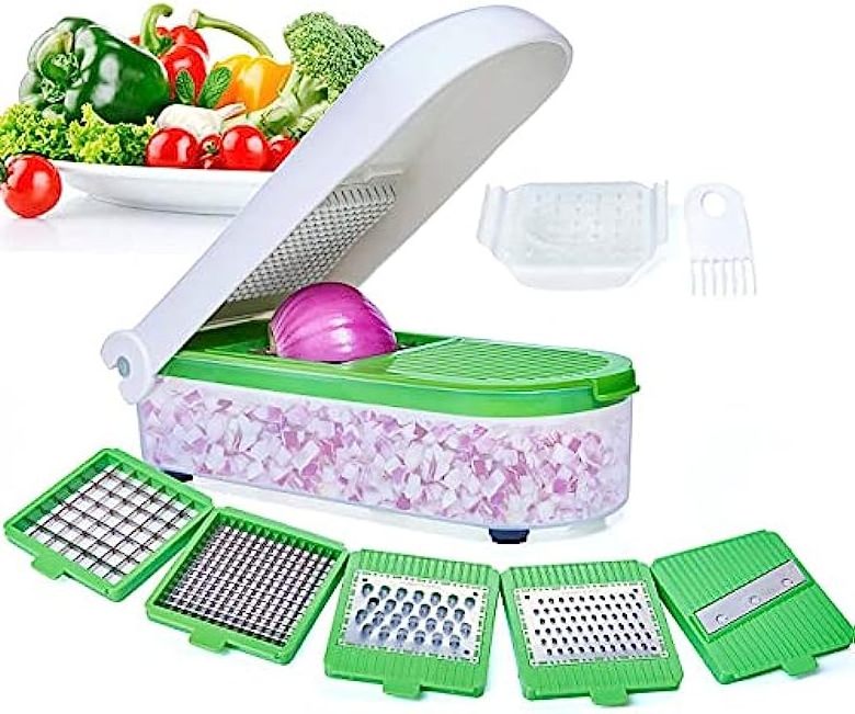 Top Seller Kitchen Accessories 15 in 1 Food Dicer Onion Chopper Mandoline Pickle Slicer Multifunctional Vegetable Cutter