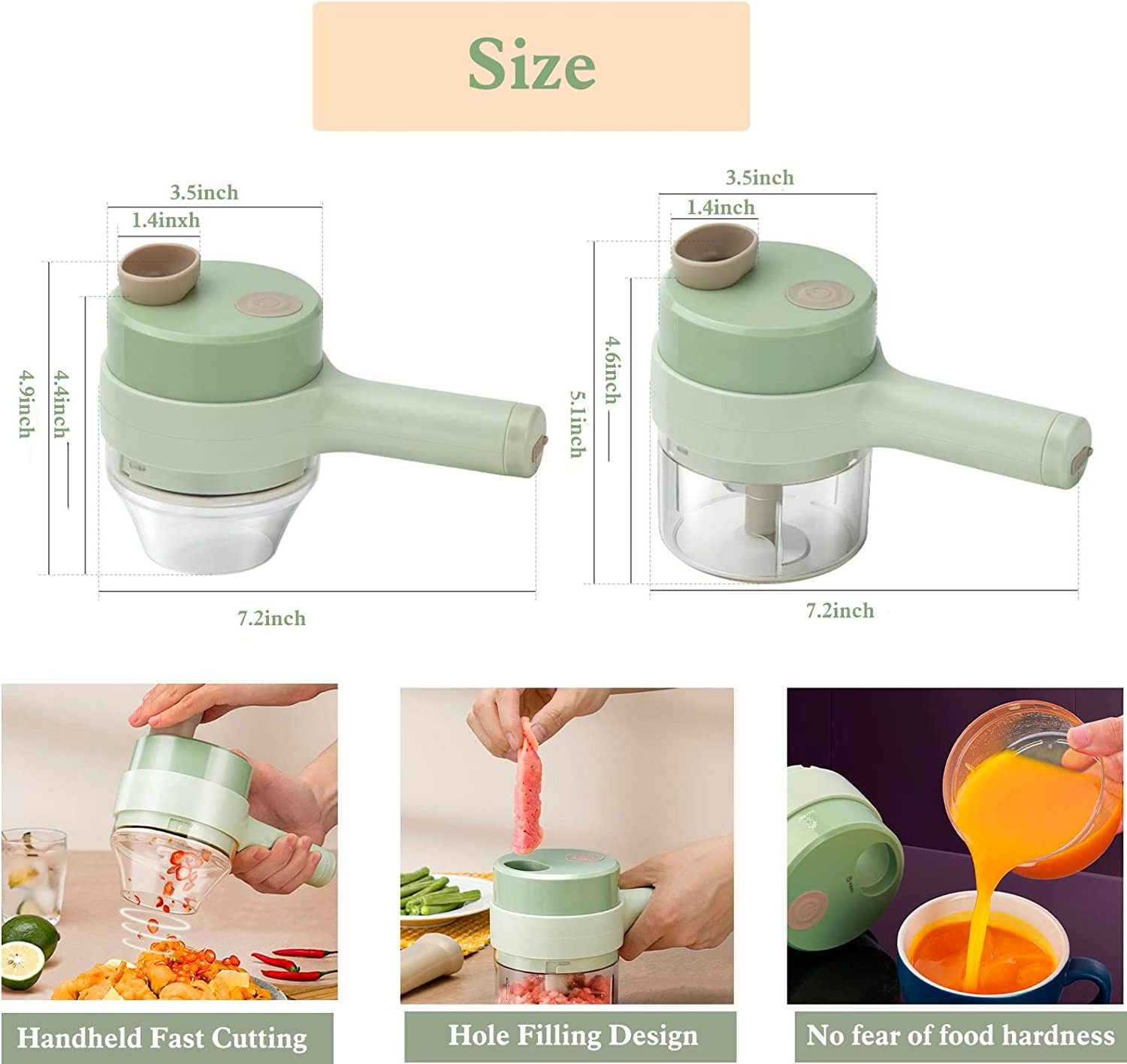 Happy Chopper Custom multi purpose portable wireless Vegetable ginger slicer Mini electric garlic chopper