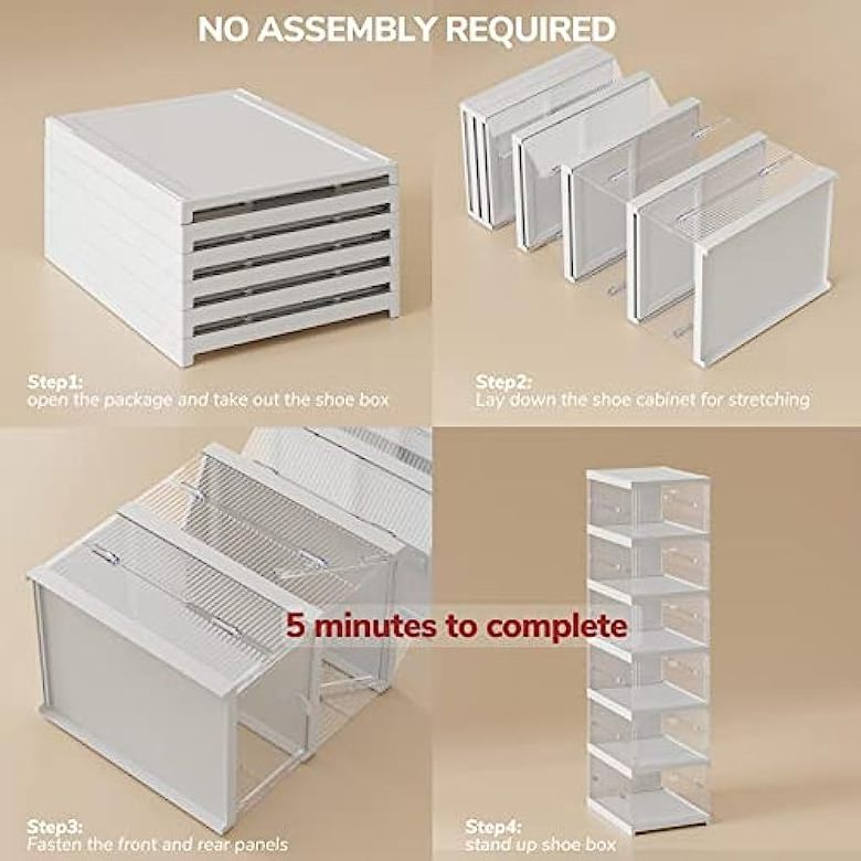 Shoes Box Plastic Storage Transparent Thickened Moisture-Proof And Dust-Proof Simplicity Storage Boxes &Amp