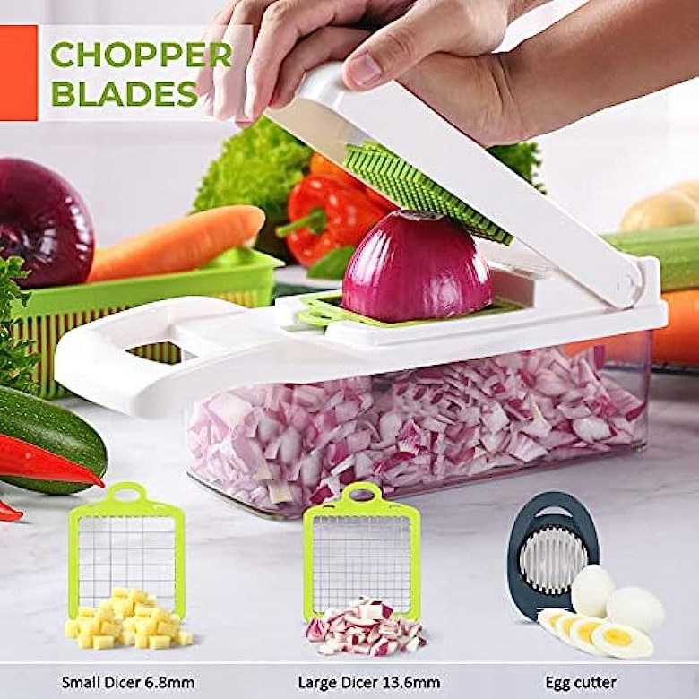 Home kitchen Fruit & Vegetable Tool Multifunctional Veggie Shredder Dicer Slicer Cutter 12 in 1 Food Vegetable Chopper