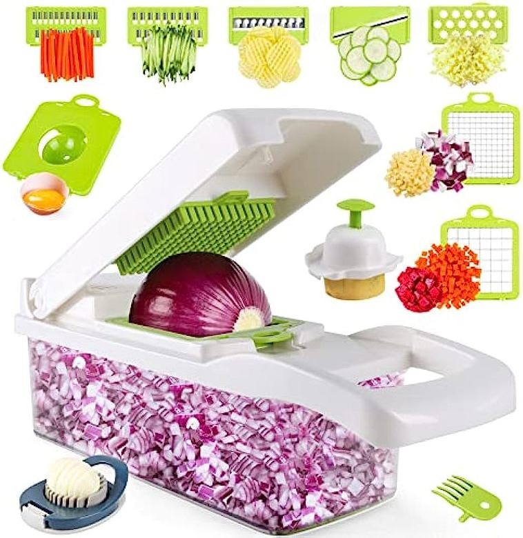 Home kitchen Fruit & Vegetable Tool Multifunctional Veggie Shredder Dicer Slicer Cutter 12 in 1 Food Vegetable Chopper