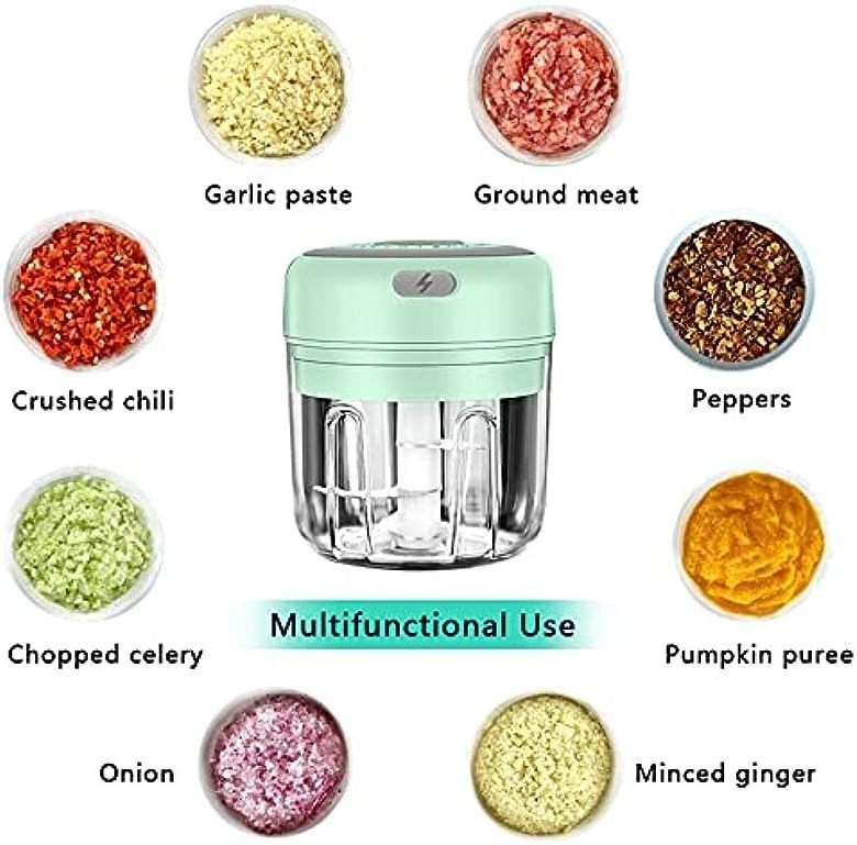 wireless mini electric food chopper garlic mincer USB vegetable slicer