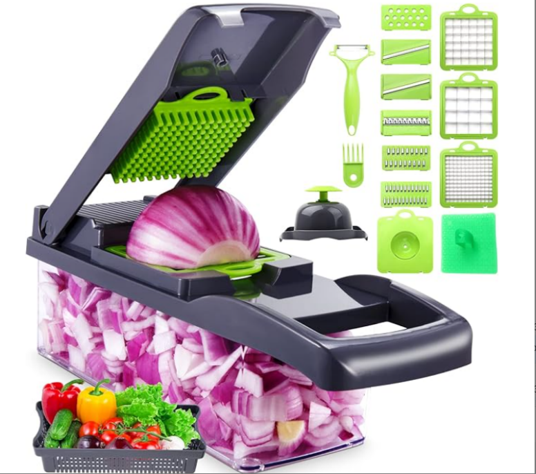 17 in 1 multifunctional hand held press vegetable cutter vegetable slicer onion potato cutter grinder manual vegetable chopper