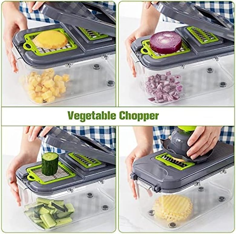 Vegetable Cutter Onion Chopper Mandolin Slicer Pro 16 in 1professional Food Chopper Multifunctional Vegetable Chopper