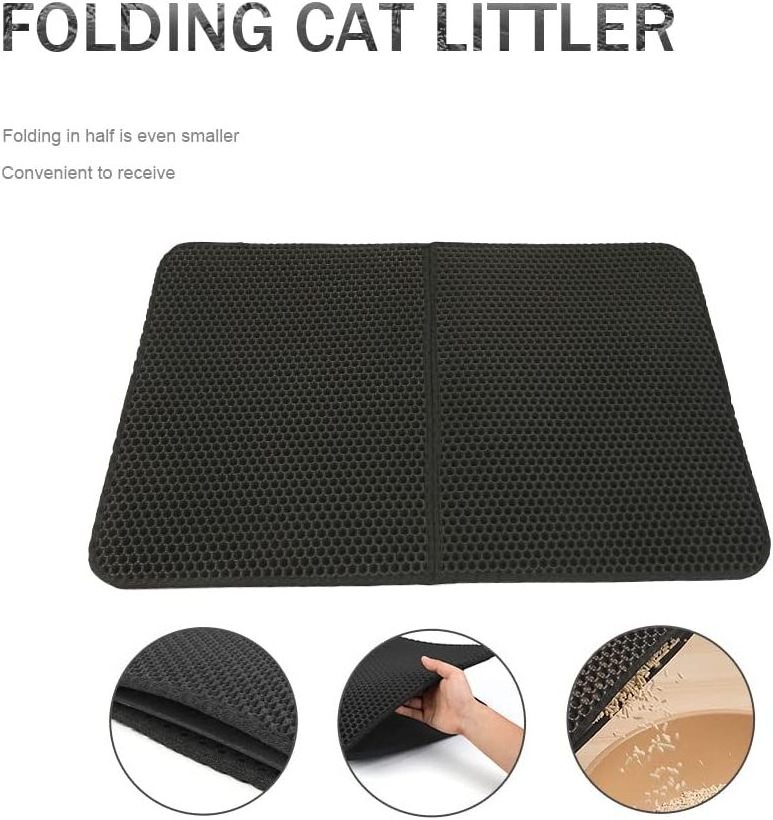 Factory Waterproof Double Eva Layer Large Washable Rubber Cat Pet Litter Mats Pads