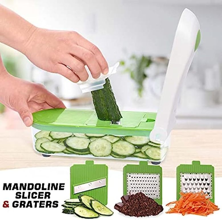 Top Seller Kitchen Accessories 15 in 1 Food Dicer Onion Chopper Mandoline Pickle Slicer Multifunctional Vegetable Cutter