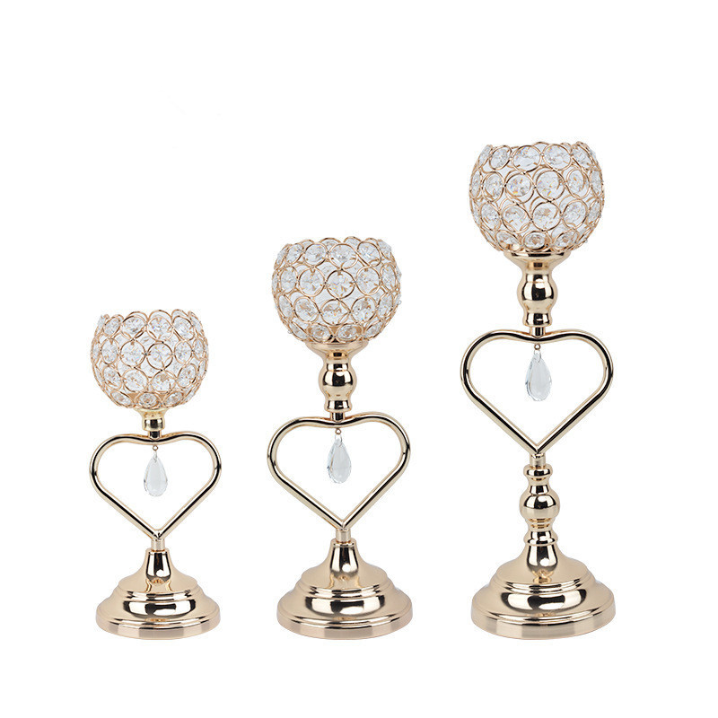 Heart shape Metal Decorative Lantern Candle Holder Sets for Wedding and Farmhouse