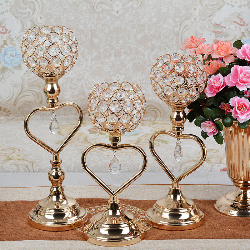 Heart shape Metal Decorative Lantern Candle Holder Sets for Wedding and Farmhouse