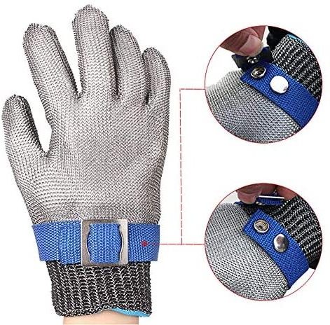 Anti Microbacterial Cut Resistant F Safety Stainless Steel Wire Mesh Meat Cut Gloves