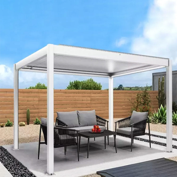 Oem Factory Price Garden Outdoor  Prefab Homes 3x4m Pergola Louver Patio Cover Gazebo Shade