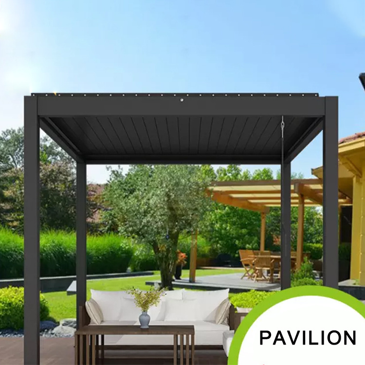 Oem Factory Price Garden Outdoor  Prefab Homes 3x4m Pergola Louver Patio Cover Gazebo Shade