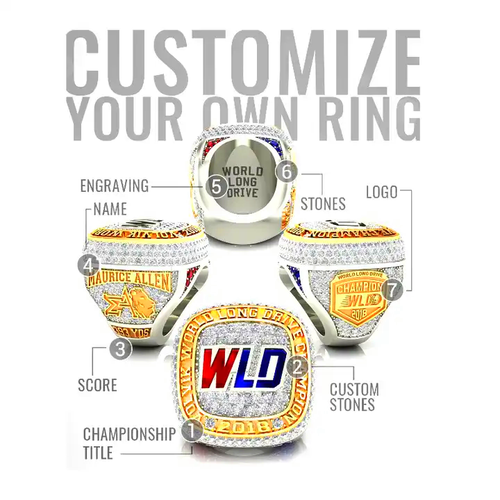 customized Name and Logo Team  Championship Ring  USSSA Football Basketball SoftBall  Hockeys Sports Cheap Rings