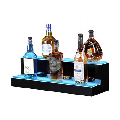 Led Acrylic Wall Mounted Wine Racks Bottle Presenter Wine Bottle Display Rack