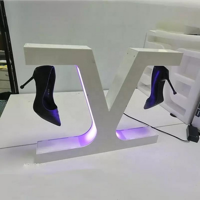 Double Levitating Display Magnetic Floating Acrylic Sneaker Levitating Stand Display Racks Floating Shoe Display