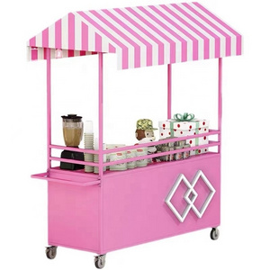 Customized Outdoor Iron Commodity Display Candy Cart Trolley for Wedding