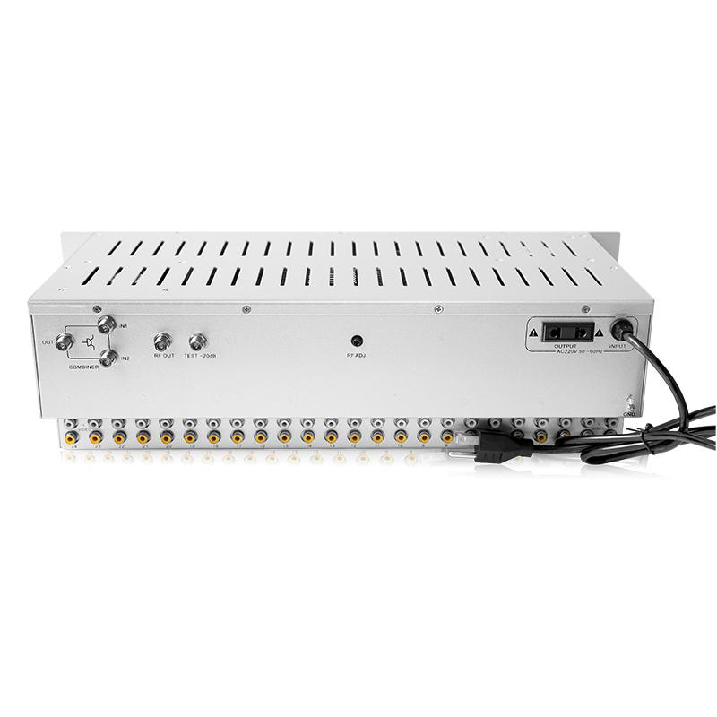 24 in 1 AV to RF channel multi Agile modulator tv analog catv fixed adjacent channel modulator