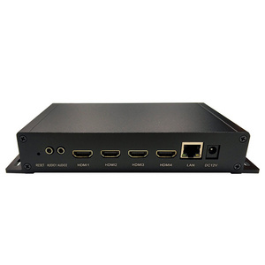 4 Channels H264 H265 HDMI Video IPTV 1080P 4K Network Live Encoder With SRT RTSP RTMP RTMPS HLS UDP For Facebook Streaming