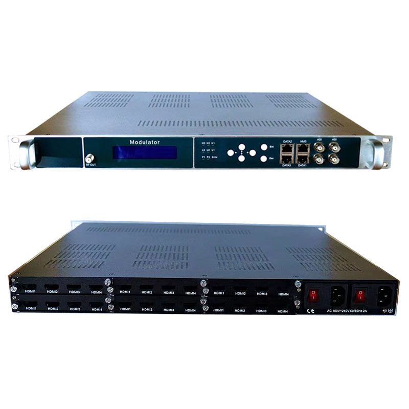 HDMI-Compatible Encoder Modulator Hotel TV Solution H264 DVB-C QAM DVB-T ISDB-TB 16 RF Modulator