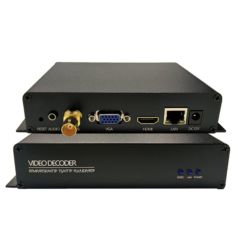 H265 H.264 HD-M I AV IPTV Streaming Decoder IP to VGA Converter For Point to Piont Server System