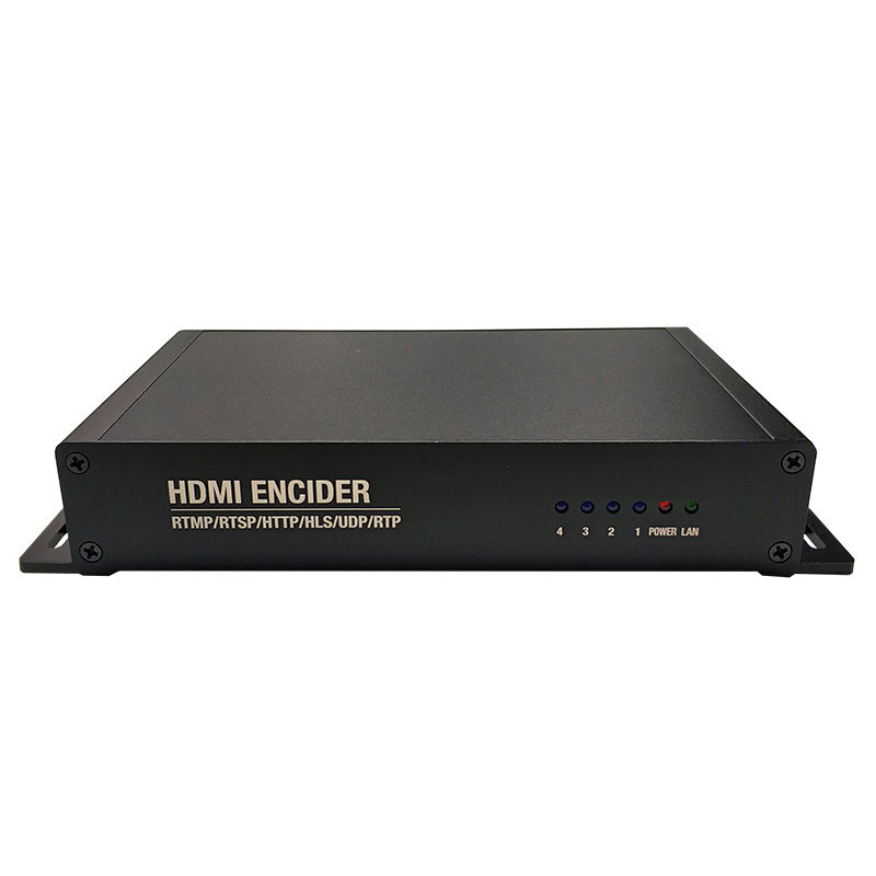 4 Channels H264 H265 HDMI Video IPTV 1080P 4K Network Live Encoder With SRT RTSP RTMP RTMPS HLS UDP For Facebook Streaming