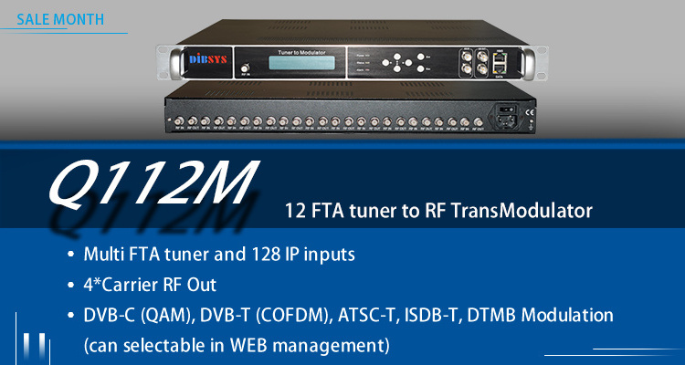 DVB-S2 DVB T2 to DVB T Modulator for wireless Digital TV headend system broadcasting equipment