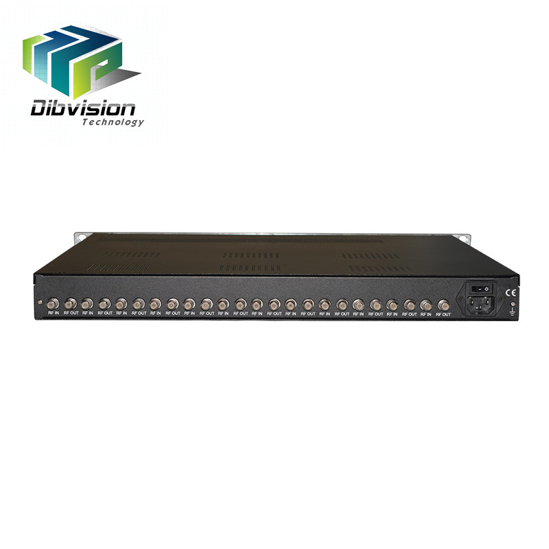 multi channel rf modulator 12 fta dvb-s tuner to rf dvb-t converter transmodulator hotel tv distribution