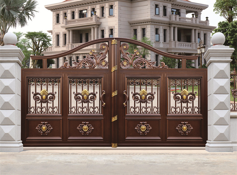 Manufacturer Price Pipe New Design Swing Driveway Gates Cast Aluminum Gate