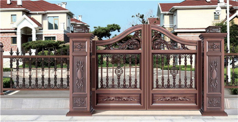 Manufacturer Price Pipe New Design Swing Driveway Gates Cast Aluminum Gate