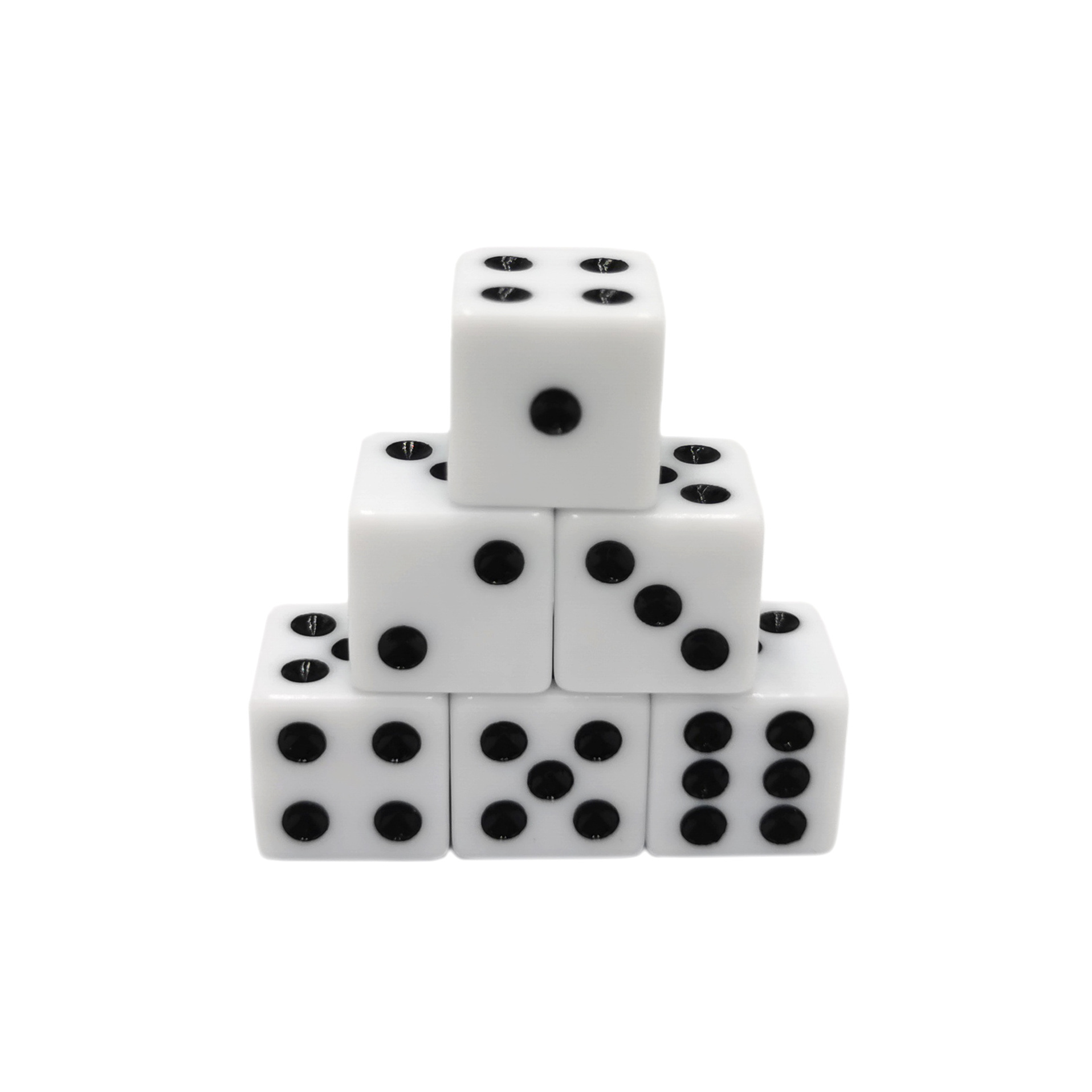 Classical Precision black dice with white dots